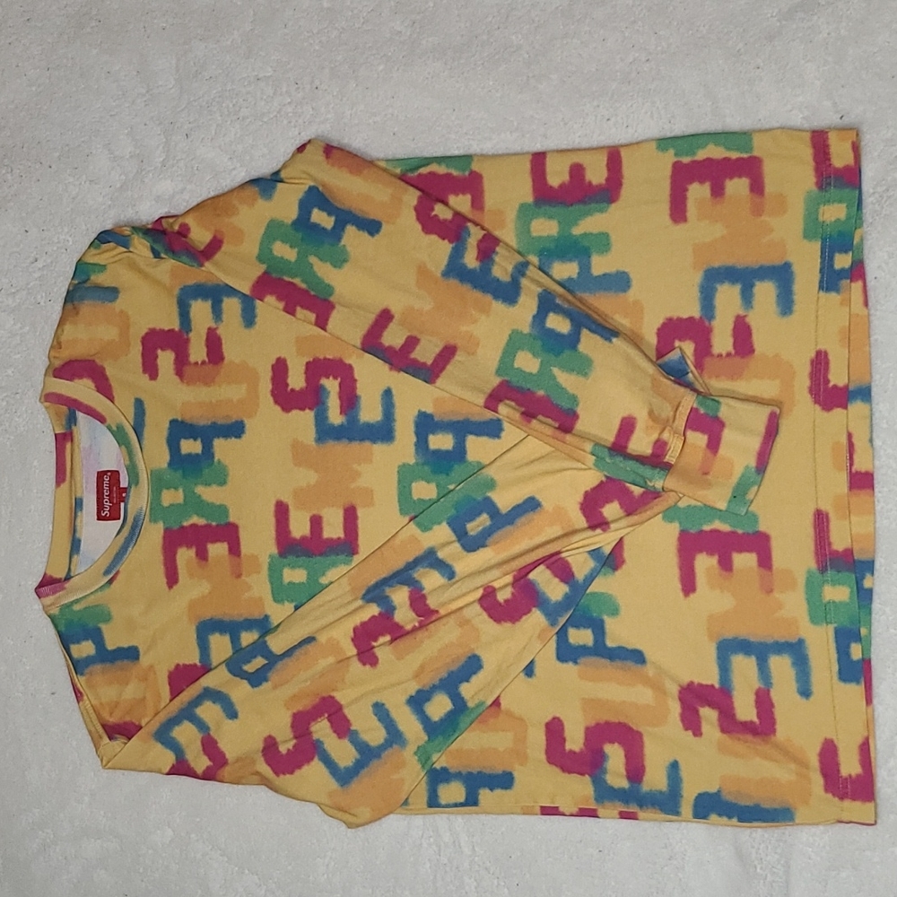 Official Supreme men's Small alphabet long sleeve (SS18)